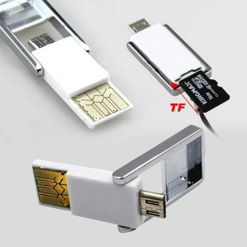Мини Портативный Micro USB 2,0 OTG адаптер TF Card Reader для ПК компьютер сотовый телефон