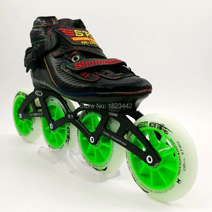 

Carbon Fiber Professional Speed Roller Skating Shoes Children Special Game Racing Shoes 4 Wheel Roller Skates Patins Roller