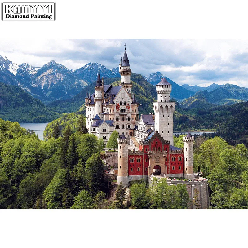 

5d diy diamond embroidery Claus diamond painting Cross Stitch castle Rhinestone mosaic wall home decoration