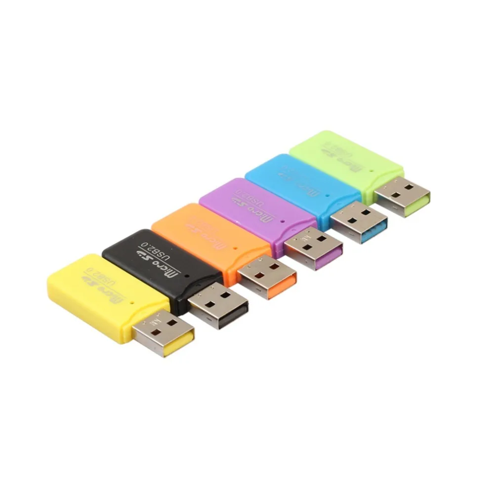 Эдал 5 шт./упак. Mini-USB 2.0 Card Reader для Micro SD карты памяти адаптер plug and play для Планшеты pc разные цвета