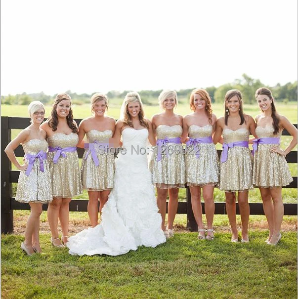 purple glitter bridesmaid dresses