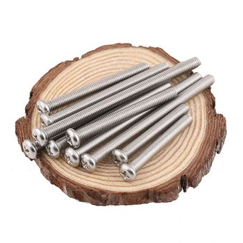 

100Pcs M3*30/35/40/45/50/55/60/70/80mm Stainless Steel Round Head Flat Tail Screws Bolts