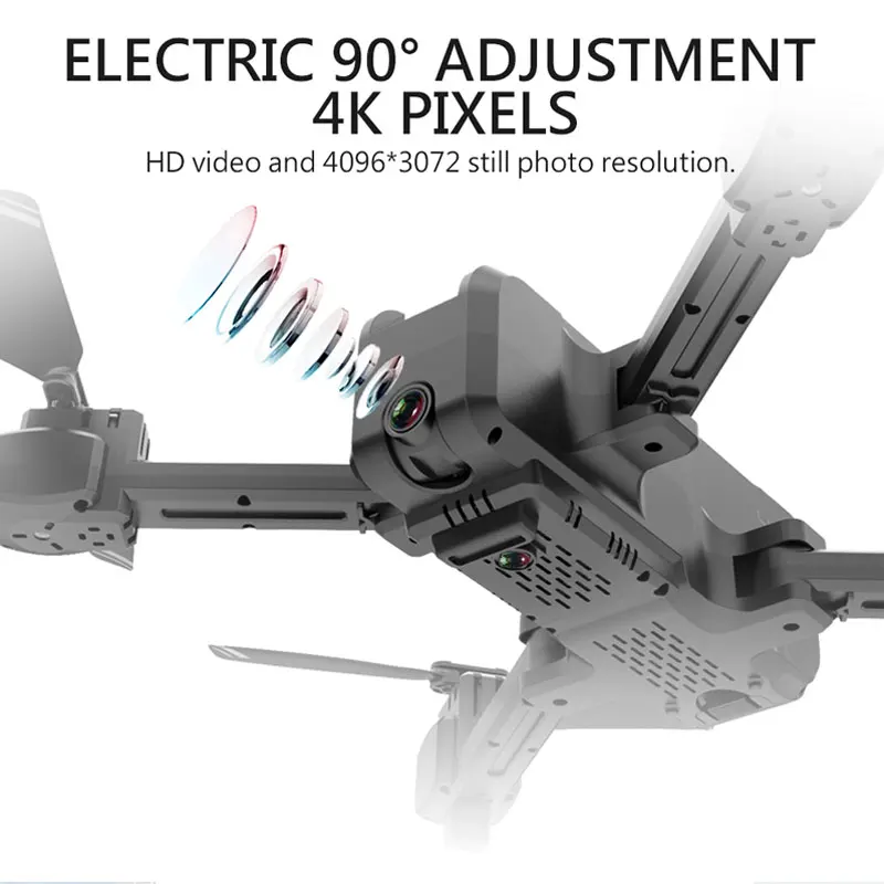 Newest KF607 Quadcopter with Wifi FPV 1080P 4K HD Dual Camera Optical Flow Selfie Drone Foldable Mini Dron VS SG106 visuo xs816
