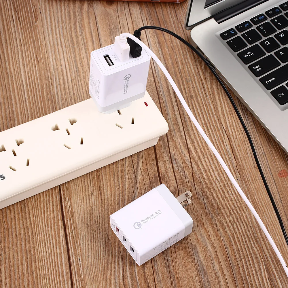 30 Вт 3 Порты и разъёмы USB Wall Зарядное устройство с двойной Quick Charge 0 для мобильного