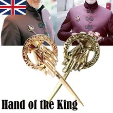 1pc Hot Sale Inspired Alloy Pin Brooch Bronze for Game of Thrones Vintage Pewter Bronze Hand of the King Brooch Pin Unisex