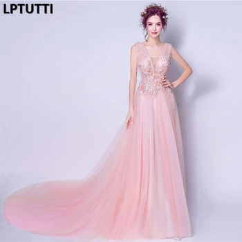 

LPTUTTI Beading Embroidery New For Women Elegant Date Ceremony Party Prom Gown Formal Gala Events Luxury Long Evening Dress
