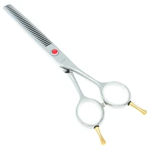 5 5Inch Japan Kasho Thinning Scissors Professional Two Tailed Hair Scissors for Hair Barbers with Red