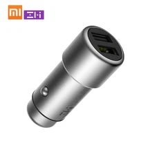 Оригинальное автомобильное зарядное устройство Xiaomi ZMI, двойное USB QC3.0, быстрая зарядка, 5 В, 2,4 А, металл, подходит для iPhone, samsung, iPad, huawei, LG, смартфона
