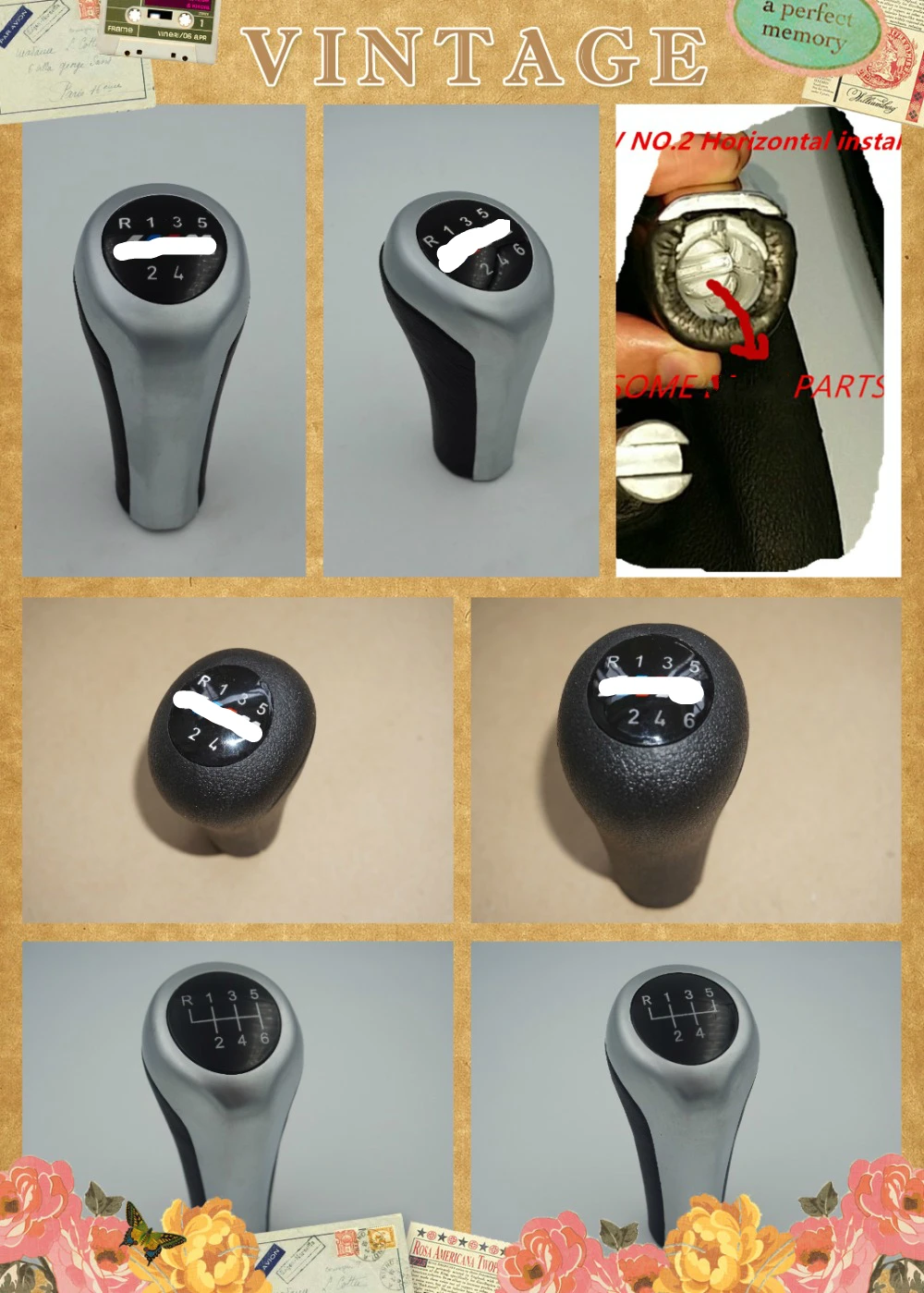 replacement black car 6 speed gear shifter knob shifterer knob for bmw