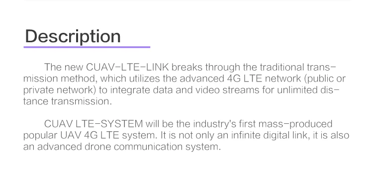 CUAV LTE-LINK беспроводной передачи данных UAV LTE link UAV 4G передача изображения для UAV системы с фиксированным крылом мульти-ротор FPV RC модель