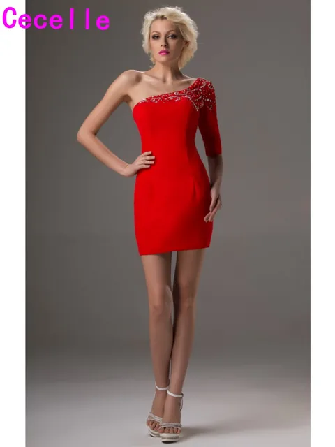 Short One Shoulder Cocktail Dress