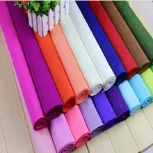 

Multifunctional 5rolls/lot Various solid color crepe paper Flower Wrapping Packing for home and party decoration free shipping