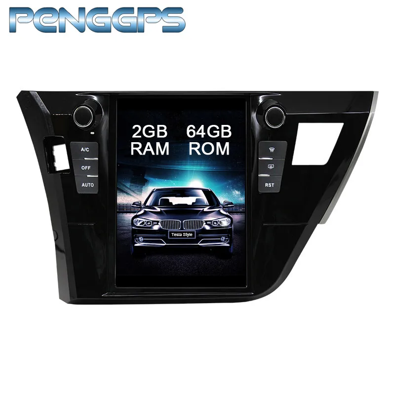 

Tesla Style Android 7.1 Car GPS Navigation DVD Player for Toyota Corolla 2013-2016 IPS Screen 2G+64G Multimedia Headunit Santav