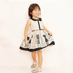 Милые платья для девочек Летнее Детское платье для Обувь для девочек Платья для женщин пояс сетки детская одежда Стиль Красивая точка