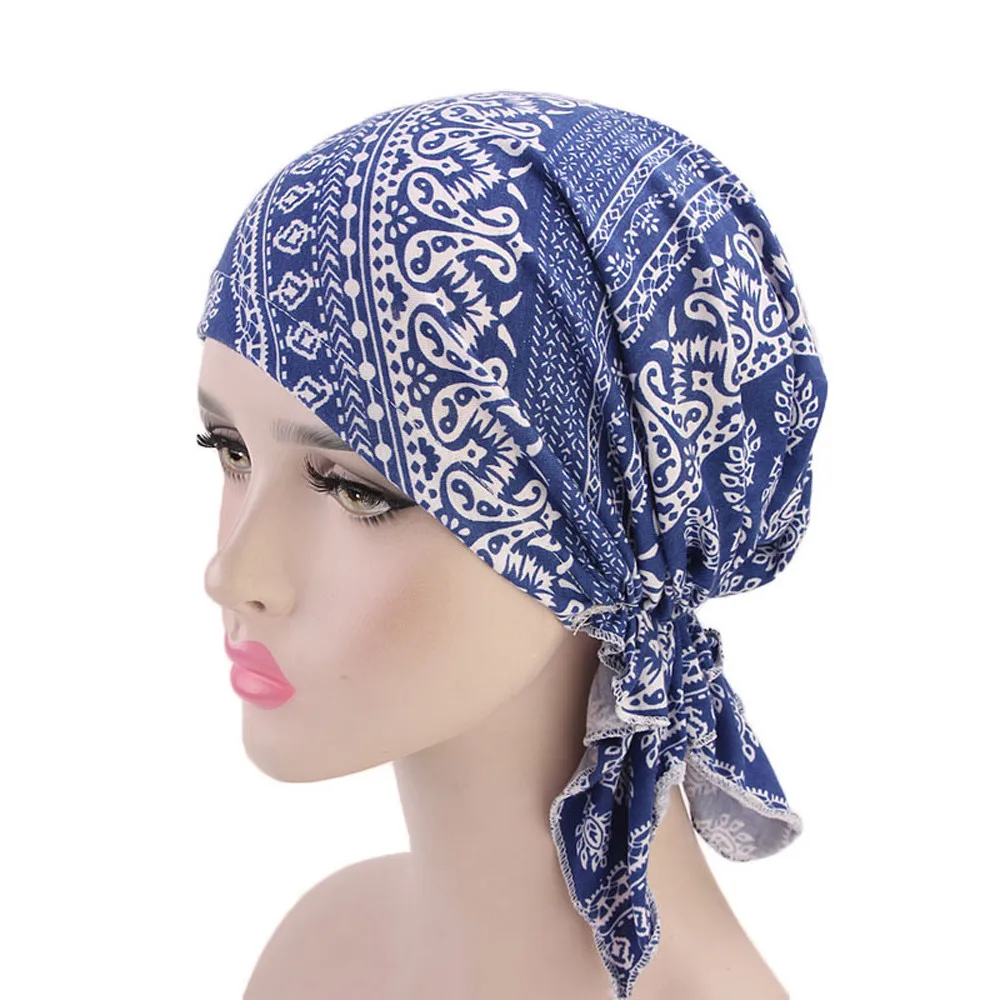 

Cap Scarf Women Ruffle Cancer Chemo Hat Beanie Scarf Turban Head Wrap Caps New