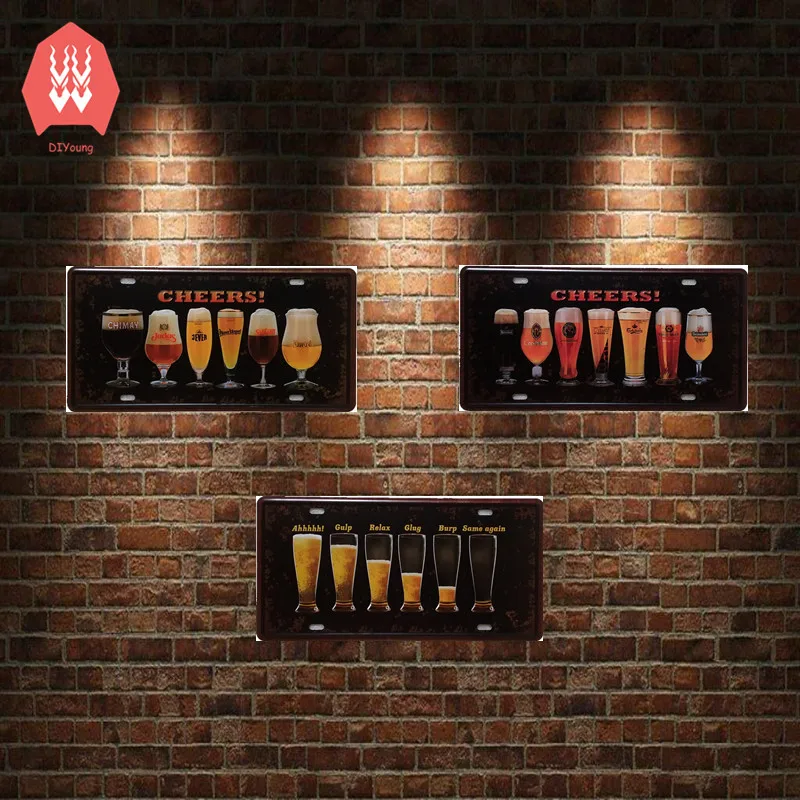 Винтаж Home Decor пива лицензии плиты доска металлический знак 15*30 см|home decor|sign platesign