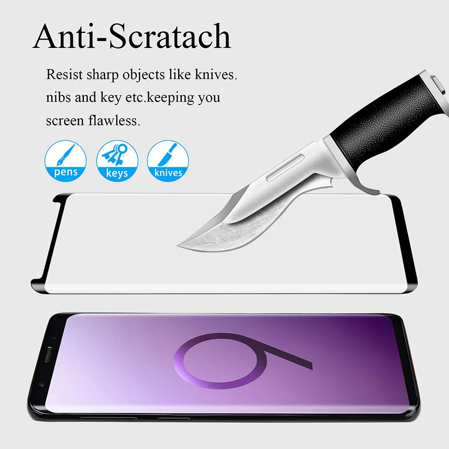 Защитное стекло с полным покрытием экрана для Samsung S8 S9 Plus S7 Edge S10 Note 9 note 8|Защитные