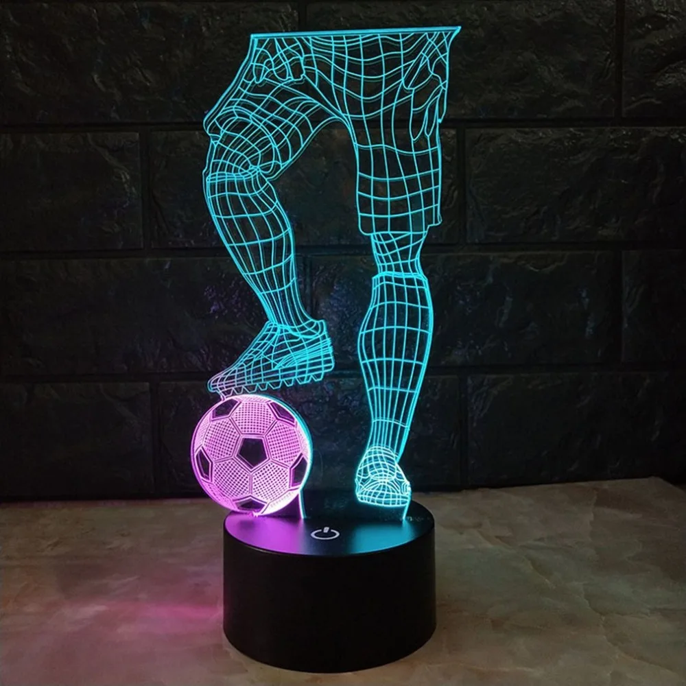  3D Soccer Touch Table Lamp 7 Colors Changing Desk Lamp USB Powered Night Lamp Football LED Light Be - 32947359365