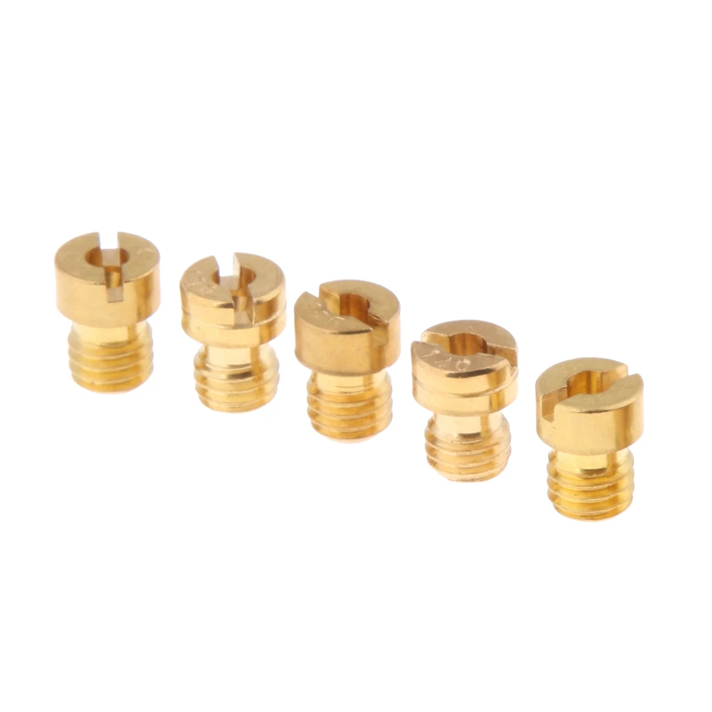 10pcs M5x0.80 Carburetor Main Jet Kit For Keihin PWK FCR OKO KOSO 125 - 140 High Class Quality Copper Material