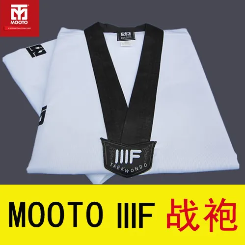 Hotsale Kezdő watercolor mooto Taekwondo dobok ruhák Gyermek Felnőtt v-neck MOOTO Taekwondo Angol kosztüm Taekwondo Tréning Egyöntetű Nagybani