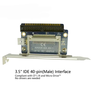 

Factory price 40 Pin IDE Bootable Adapter Compact Flash CF to 3.5 male Converter Card Bracket Version