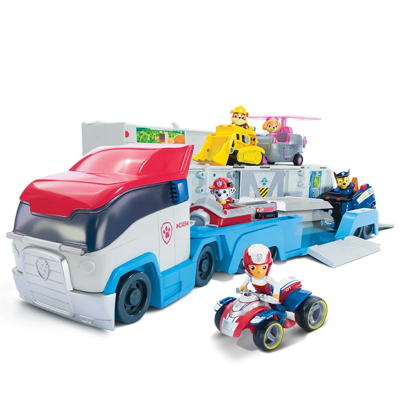

Paw Patrol Dogs Paw Patroller Music Rescue Base Set Vehicle Toy Anime Action Figures Model Kids Birthday Best Gift