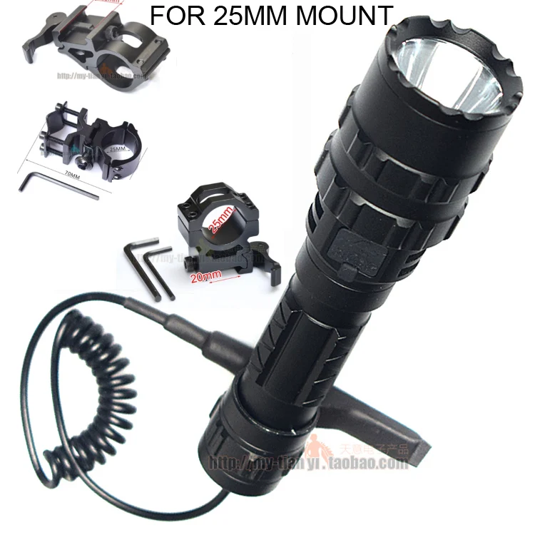 

CREE T6 LED 3800LM Tactical torch Gun Mount+Remote Switch for Tactical Hunting Flashlight for Hunting Rifle Torch lighting Shot