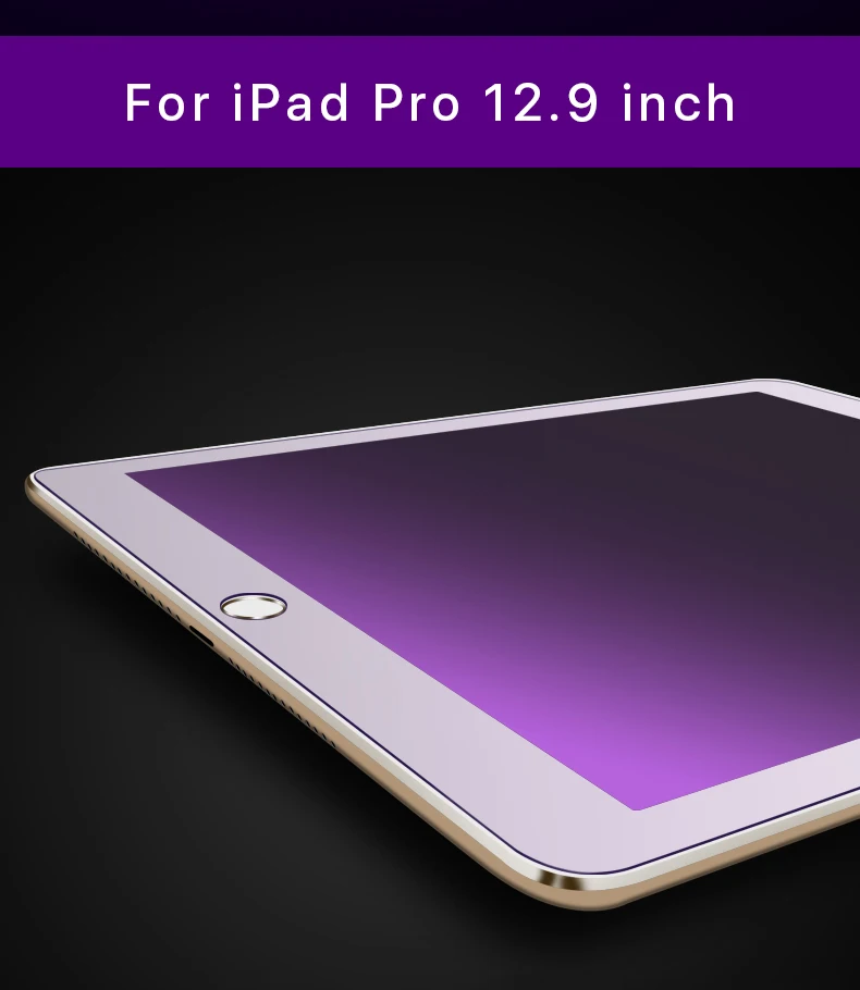 2Pcs Arc Screen Glass Protector for Apple iPad Pro 12.9inch Pencil Scratch Proof