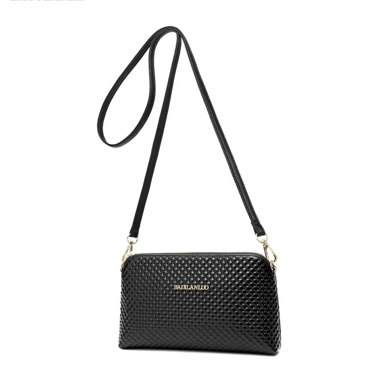 Plaid Shell Bag Women Simple Chequer Crossbody Bag Fashion Casual Clutch Bag Imported PU Leather Zipper