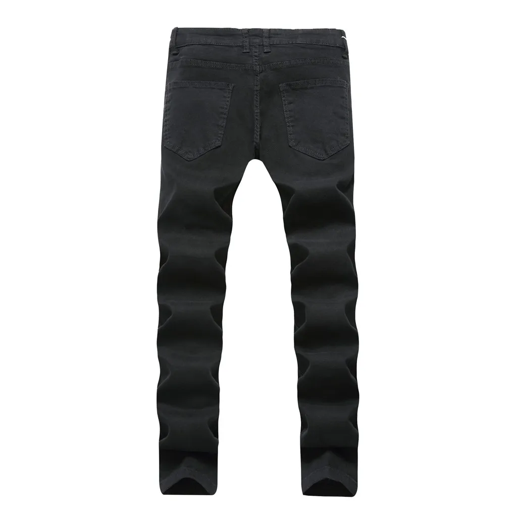 2019 ISHOWTIENDA новый стиль Лидер продаж Мужская мода Slim Fit Личность Эластичный повседневное однотонные джинсы для женщин джинсовые штаны