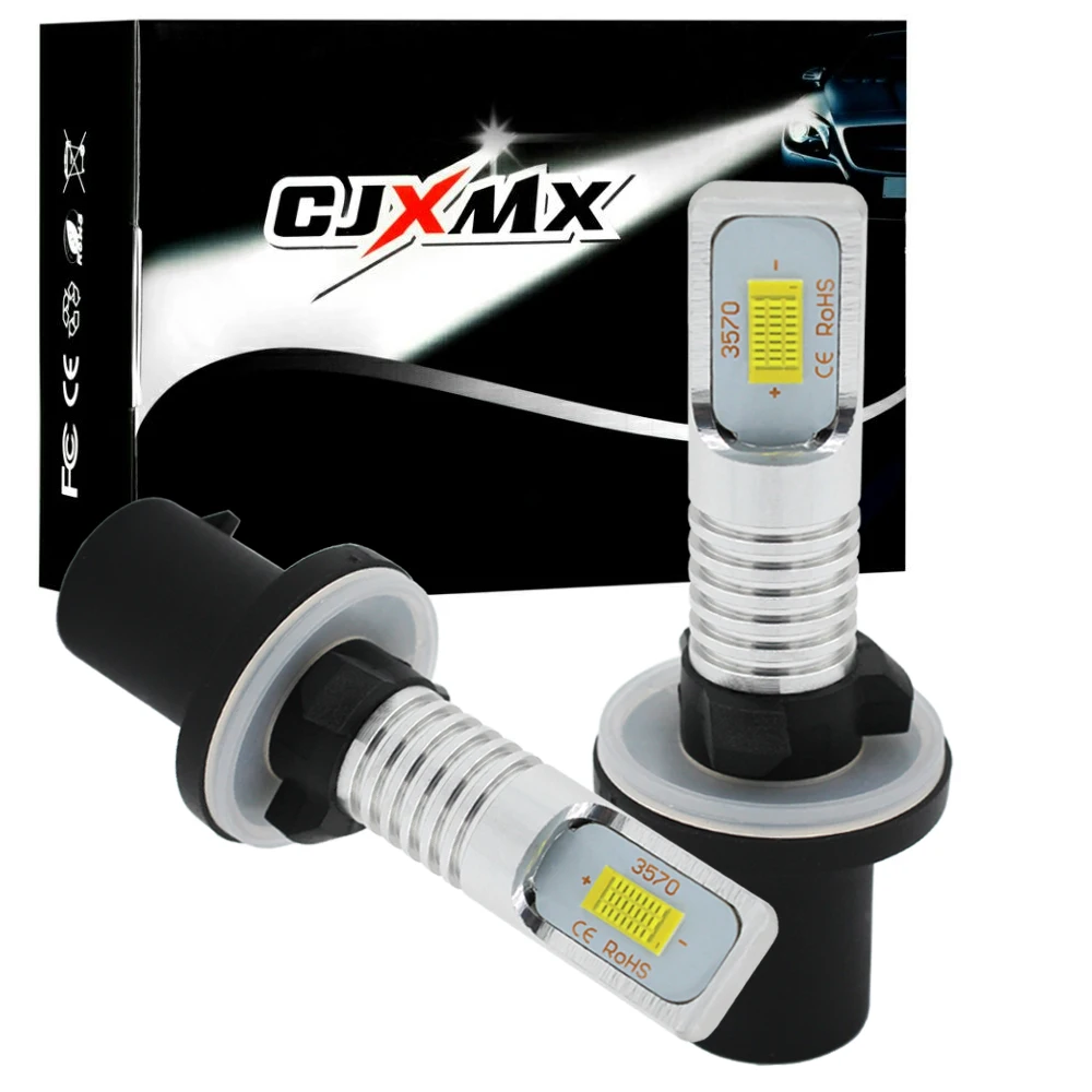 

CJXMX 2Pcs H27 LED 880 881 P13W LED Fog Light Bulb 1600LM CSP Super Bright Car Light 12V 24V 6500K White Auto Fog Lamp