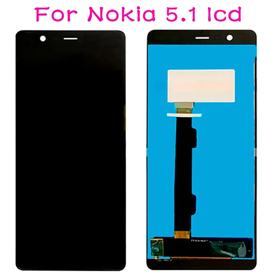 Для Nokia 5,1 ЖК-дисплей сенсорный экран для Nokia 5,1 Plus ЖК 5X5 Замена экрана TA 1024 1027 1044 1053 1008 1030 1109 - Цвет: For Nokia 5.1
