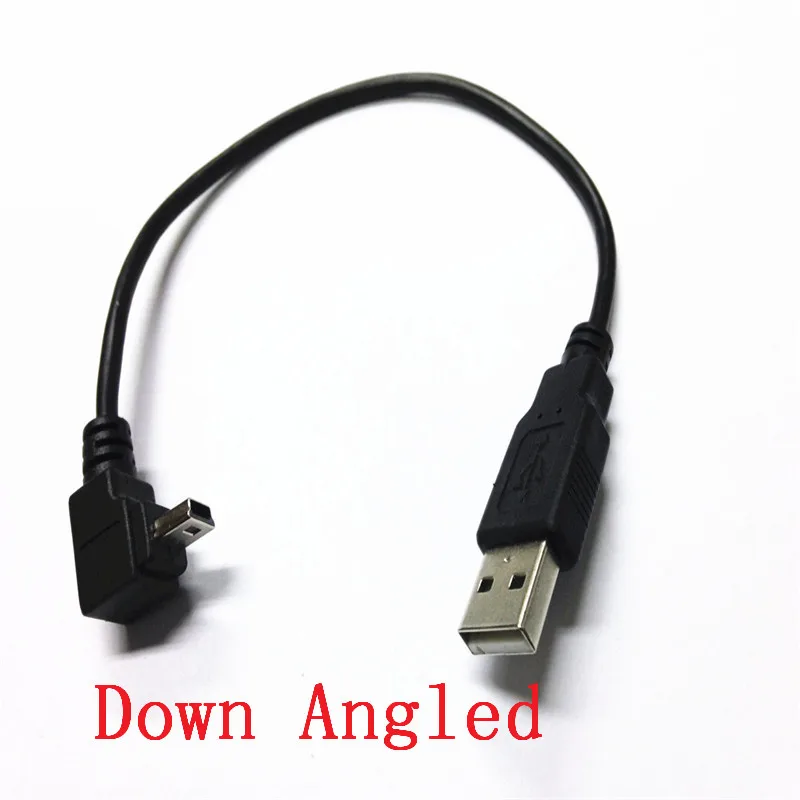 USB 2.0 Male to Mini USB B Type 5pin 90 Degree Up & Down & Left & Right Angled Male Data Cable 0.25m/0.5m/1.8m/5m