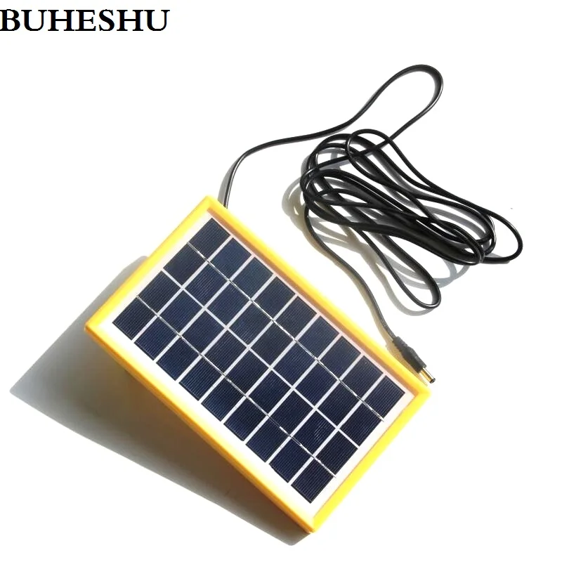 BUHESHUI 3 Вт 9 в мини солнечная батарея поликристаллическая солнечная панель DIY Панель солнечной энергии зарядное устройство+ кабель постоянного тока 5521 3 м