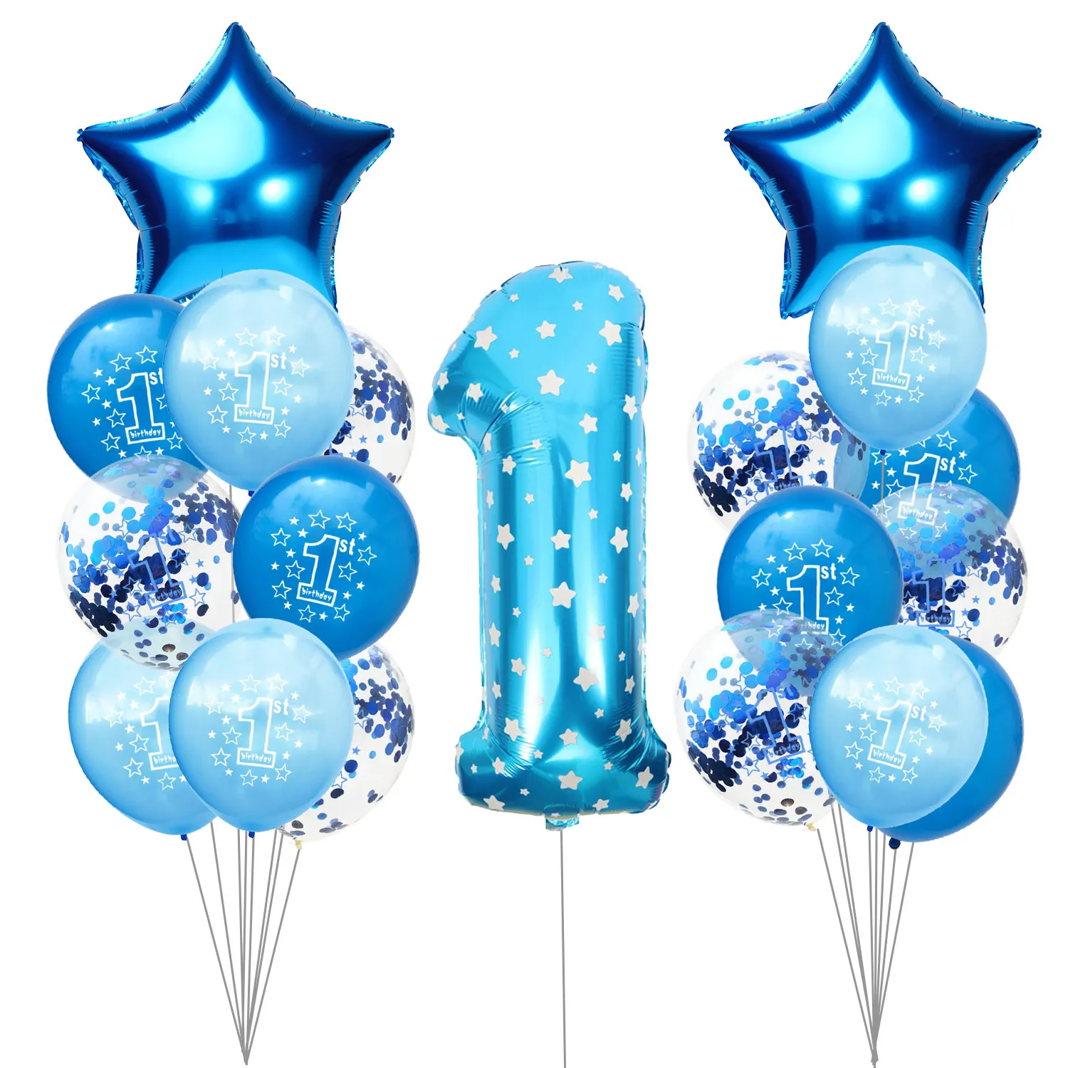 ZLJQ 19p воздушный шар первый день рождения Paty Baby Boy и Girl Shower конфетти латексные