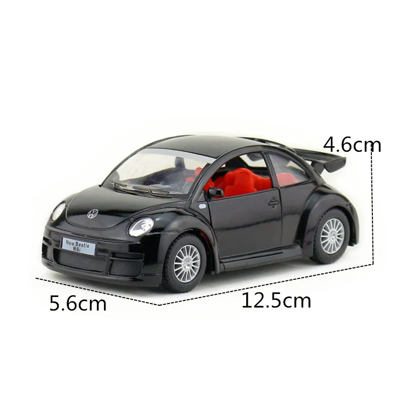 

1pc 1:32 12.5cm Volkswagen New Beetle RSI sports car pull back alloy model vehicle collection cool boy toy gift