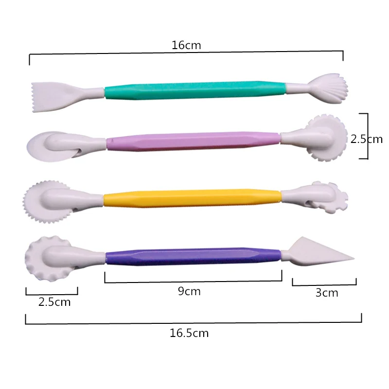 Новинка 4 шт помадка для украшения торта инструменты для моделирования 8 узоров Цветочная ручка для украшения кондитерских изделий резчик для выпечки ремесло форма для торта