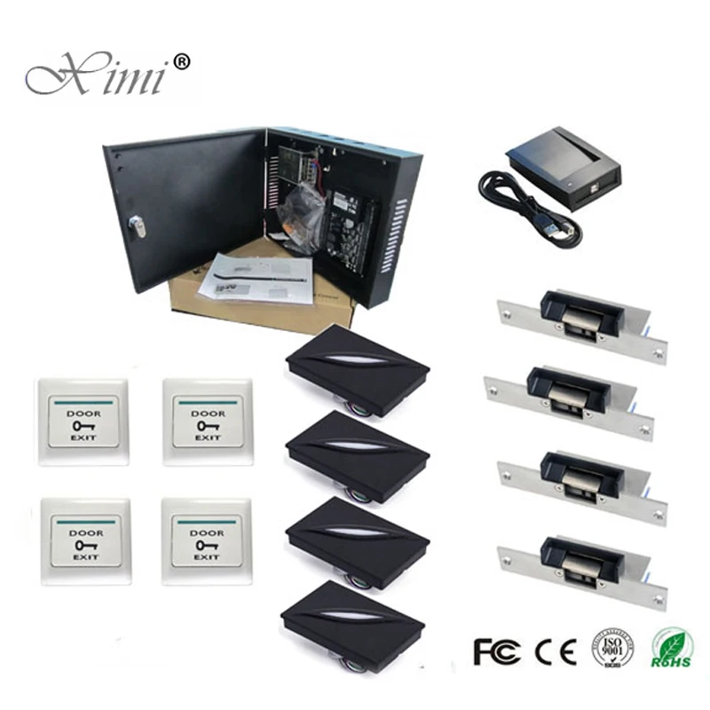 

Free Shipping Cheap ZK C3-400 Software ZKteco Door Access Control System 4 Doors Access Control Panel With All Accessories