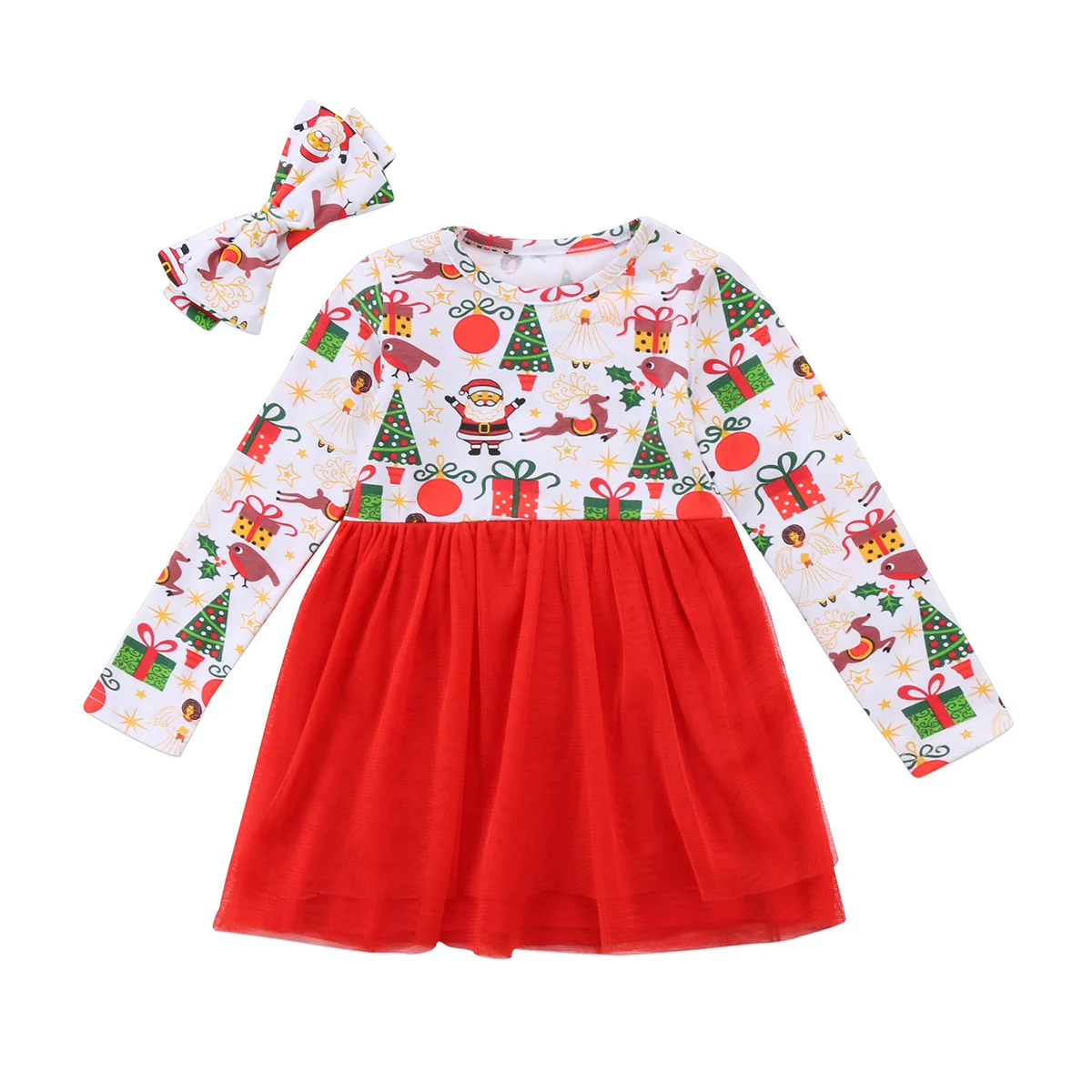 Рождество одежда для малышей девочки; Дети Санта партии Кружево пачка платье принцессы из тюля очаровательны для маленьких девочек с