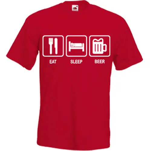 Eat Sleep Beer/футболка с логотипом праздничная футболка для питья продавец из