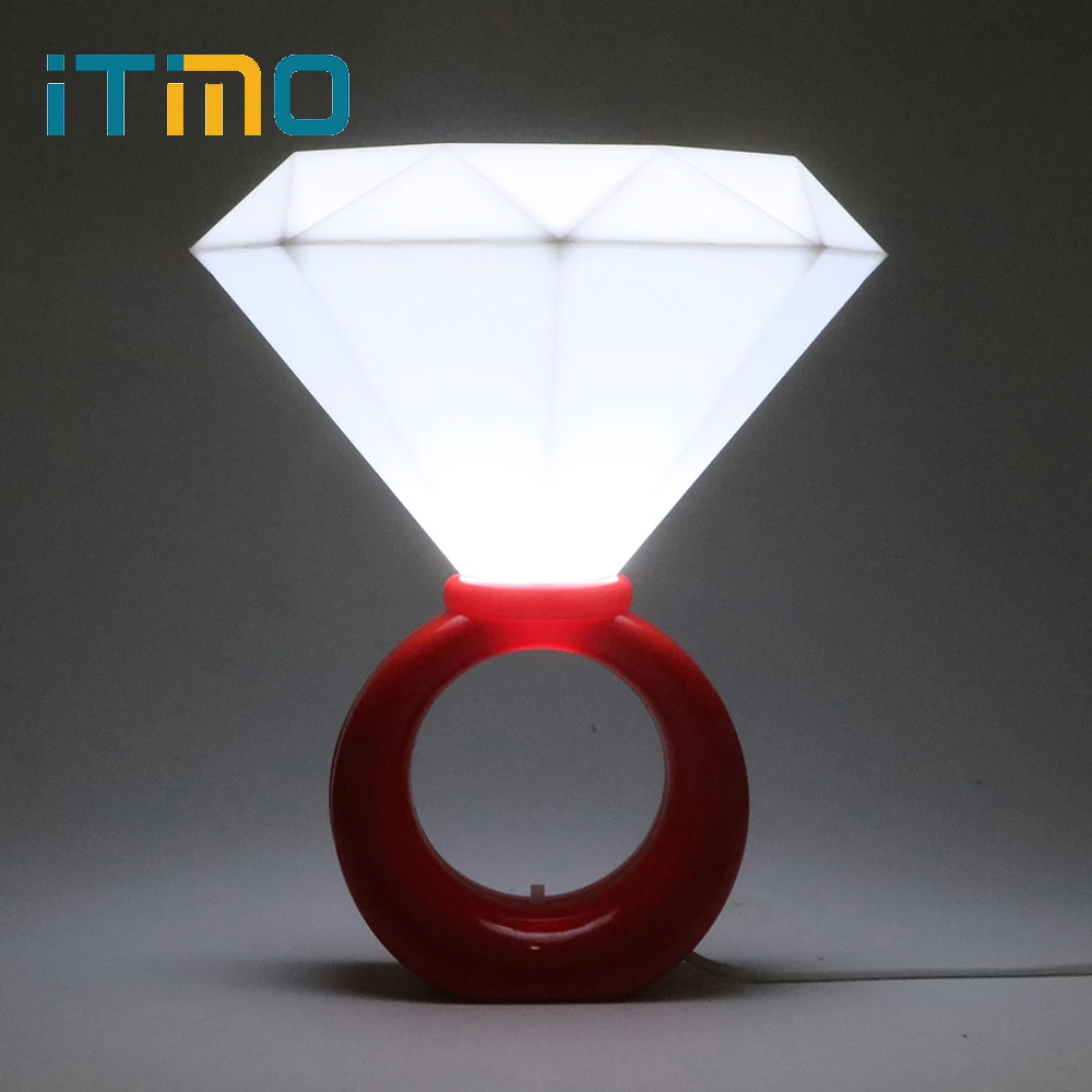 

ITimo Projector Night Light LED Table Lamp Bedroom Home Decoration Romantic Diamond Shape Book Reading Light High Quality