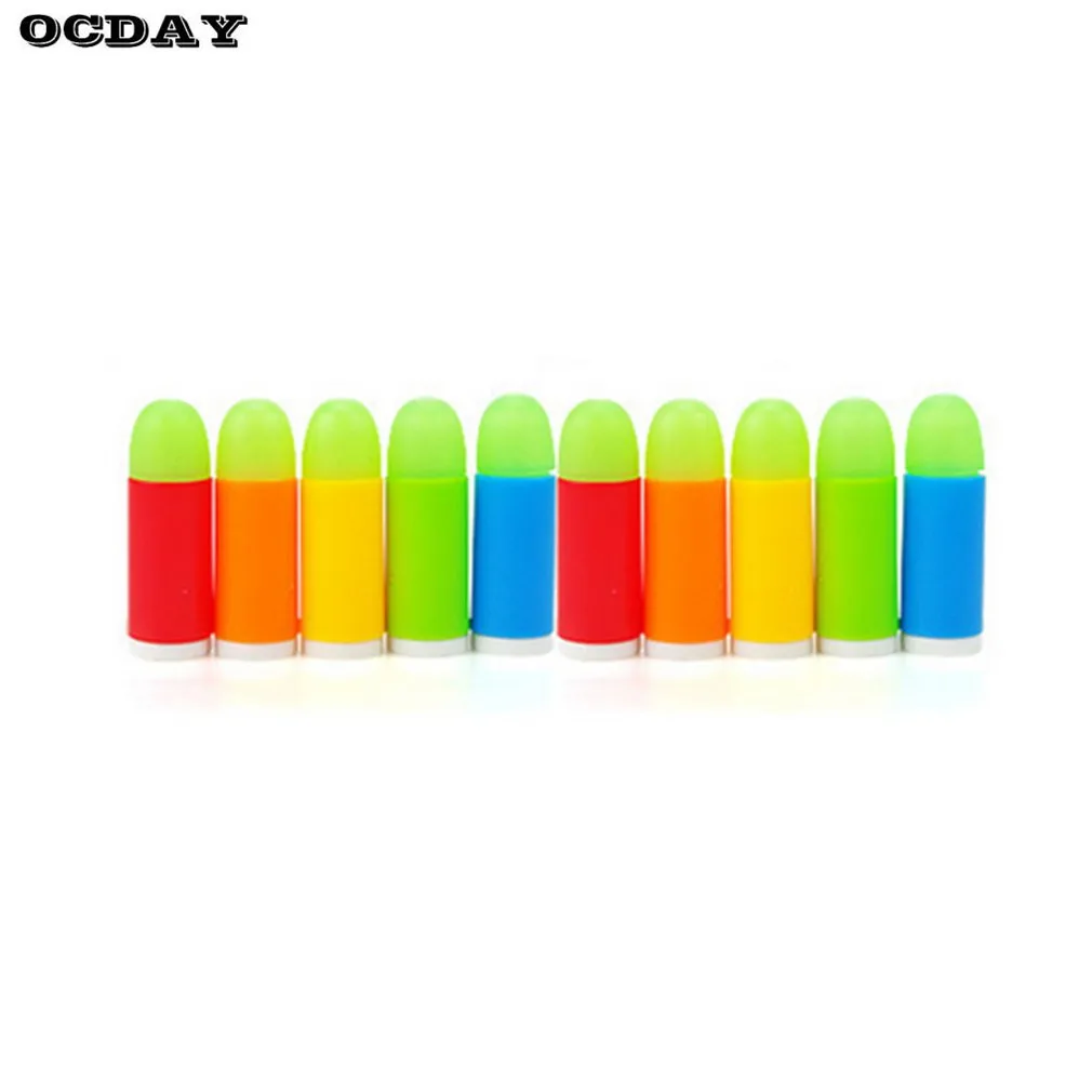 OCDAY 10pcs Luminous Bullets Colorful Mini Soft Bullet Toy Gun For Pistol Gun Toy Simulation Bullet Toys For Kids Christmas Gift OCDAY 10pcs Luminous Bullets Colorful Mini Soft Bullet Toy Gun For Pistol Gun Toy Simulation Bullet Toys For Kids Christmas Gift