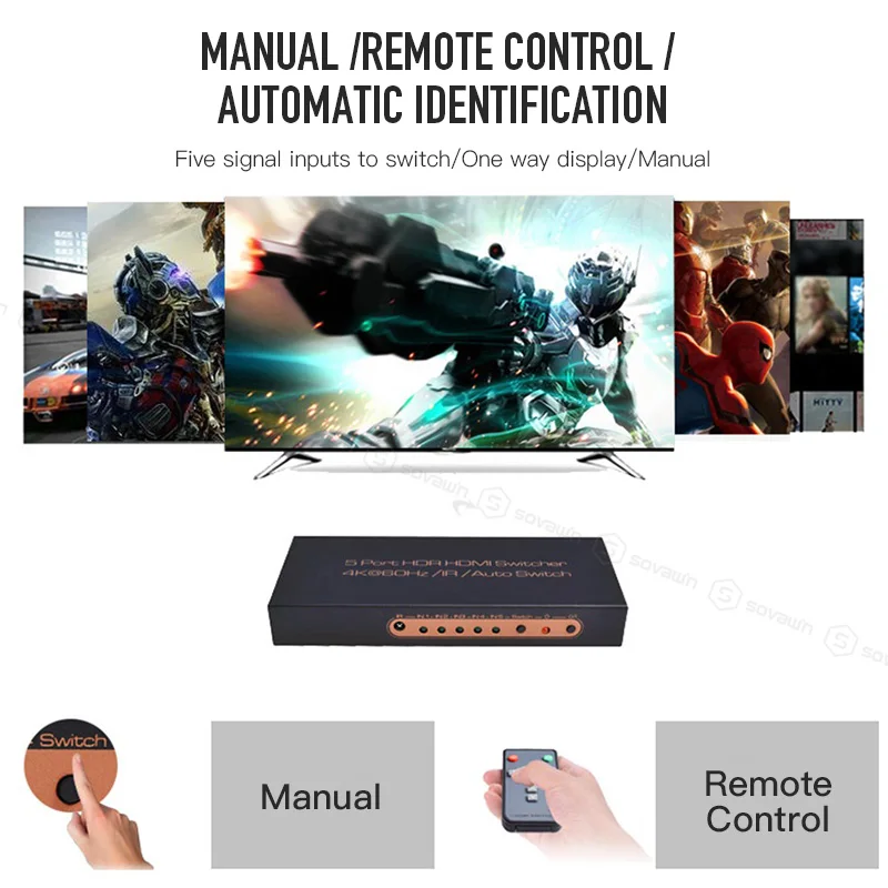 HDMI коммутатор 4 K 3 в 1 выход для ПК ноутбука xbox 360 PS3 PS4 nintendo переключатель порта