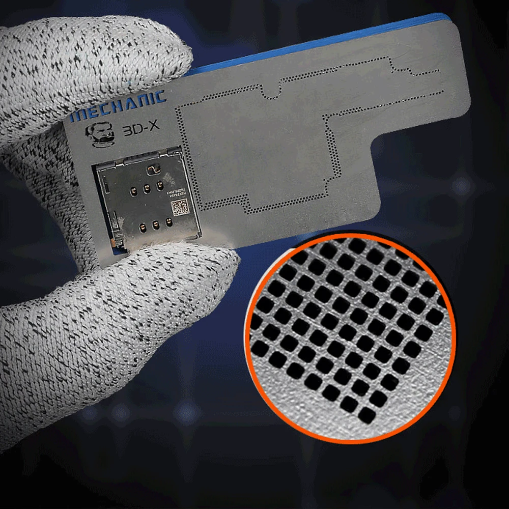 3d трафарет Mechanic BGA A12 CPU PCB Groove для ремонта материнской платы iPhone X|Наборы ручных