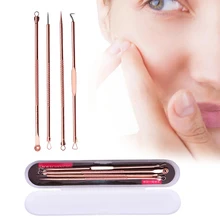 4 pçs pontos pretos extrator de cravo rosto pele manchas pretas removedor agulhas acne manchas limpador cravo poros removedor de limpeza