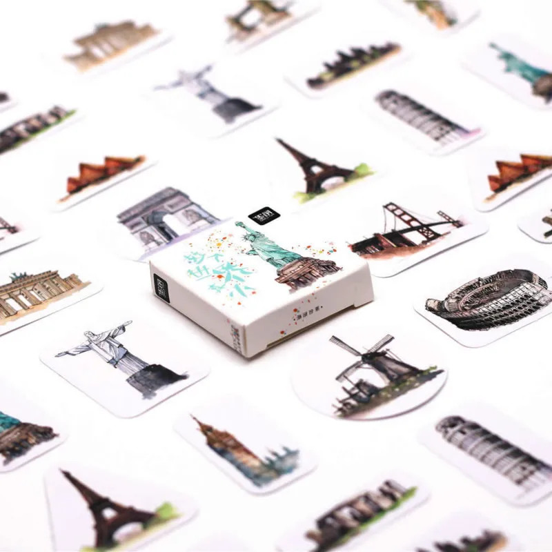 

Hot Sale Tour Around Stationery Stickers Diary Handmade Adhesive Paper Japan Sticker Scrapbooking Stationery