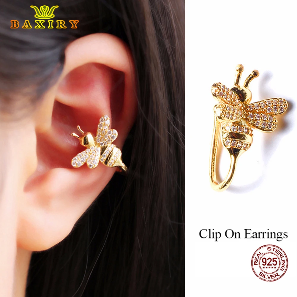 

Bee Clip On Animal Earrings 925 Sterling Silver 2019 New Fashion Personalized CZ Exquisite Stud Earring For Women Dainty Jewelry