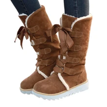 KARINLUNA/ г. Большой размер 32-43, обувь на шнуровке, 5 цветов женские теплые меховые зимние ботинки на платформе женские зимние ботинки плюшевая обувь на плоской подошве