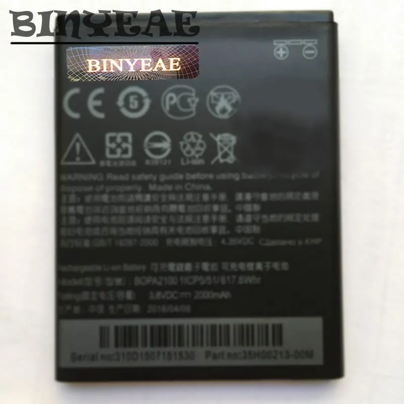 

BINYEAE BOPA2100 B0PA2100 Battery For HTC Desire 310 310W D310T Cellphone Bateria