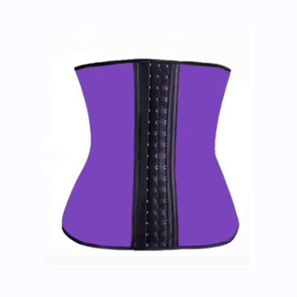 Женский спортивный корсет на молнии для сжигания жира, пояс для красоты, тренировочный корсет, восстанавливающий пояс для похудения, ткань в форме тела, влажная ткань для похудения - Цвет: Фиолетовый
